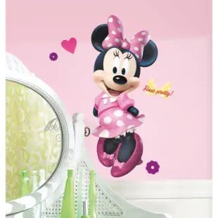  18 in. x 40 in. Mickey and Friends - Minnie Bow-tique 17 -Piece Peel and Stick Giant Wall Decal | The Home Depot