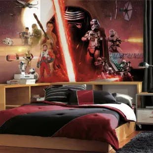  72 in. x 126 in. Star Wars EP VII 7-Panel Pre-Pasted XL Surestrip Wall Mural | The Home Depot