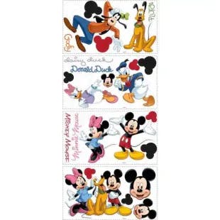  Mickey and Friends Peel and Stick Wall Decals | The Home Depot