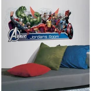  Avengers Assemble Personalization Headboard Peel and Stick 108-Piece Wall Decals | The Home Depot