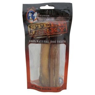 QT DOG Steer Jerky 6" Bully Stick Dog Treat, 2 count - Chewy