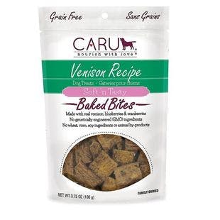 CARU Soft 'n Tasty Baked Bites Venison Recipe Grain-Free Dog Treats, 3.75-oz bag - Chewy