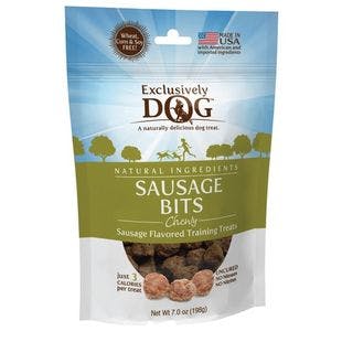 EXCLUSIVELY DOG Sausage Bits Dog Treats, 7-oz bag - Chewy