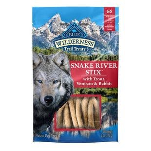 BLUE BUFFALO Wilderness Snake River Stix Trout, Venison & Rabbit Grain-Free Dog Treats, 6-oz bag - Chewy