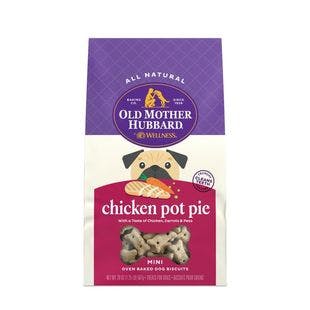 OLD MOTHER HUBBARD Mini Classic Chicken Pot Pie Biscuits Baked Dog Treats, 20-oz bag - Chewy