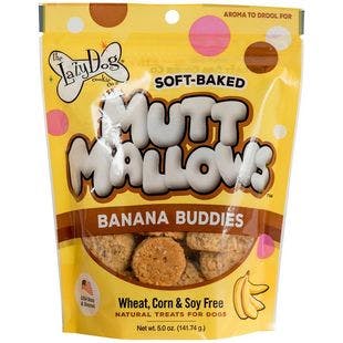 THE LAZY DOG COOKIE CO. Mutt Mallows Banana Buddies Soft-Baked Dog Treats, 5-oz bag - Chewy