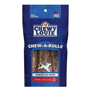 CHEWY LOUIE Chew-A-Bulls Dog Treat, 2 count - Chewy