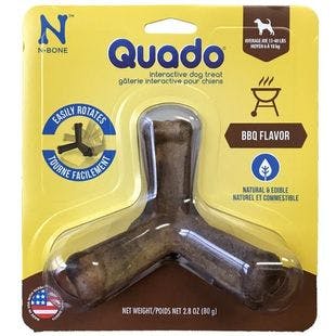 N-BONE Quada BBQ Flavored Interactive Medium Dental Dog Treat, 1 count - Chewy