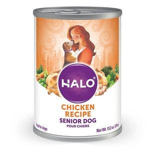 HALO Holistic Chicken Recipe Senior Canned Dog Food, 13.2-oz, case of 6 - Chewy