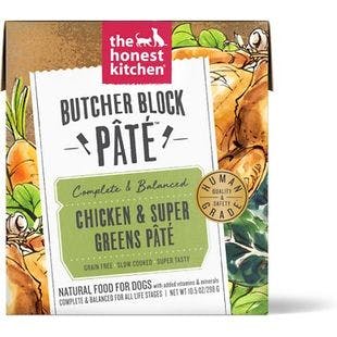 THE HONEST KITCHEN Butcher Block Pate Chicken & Super Greens Pate Wet Dog Food, 10.5-oz, case of 6 - Chewy