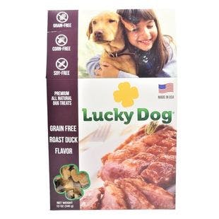 LUCKY DOG Roast Duck Flavor Grain-Free Biscuit Dog Treats, 12-oz bag - Chewy