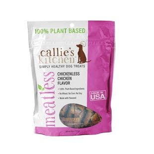CALLIE'S KITCHEN Chickenless Chicken Flavor Dog Treats, 4-oz bag - Chewy
