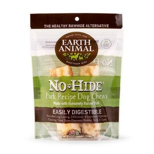 EARTH ANIMAL No-Hide Humanely-Raised Pork Small Natural Rawhide Alternative Dog Chews, 2 count - Chewy