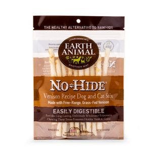 EARTH ANIMAL No-Hide Grass-Fed Venison Stix Natural Rawhide Alternative Dog & Cat Chews, 10 count - Chewy