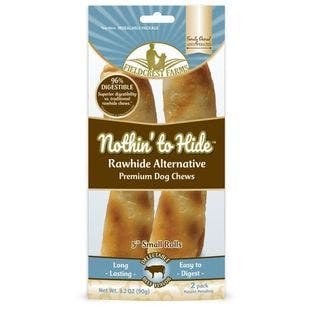 FIELDCREST FARMS Nothin' To Hide Rawhide Alternative Small Roll 5" Beef Flavor Natural Chew Dog Treats, 2 count - Chewy