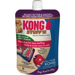 KONG Stuff'N Peanut Butter & Chicken Lickable Dog Treat, 6-oz pouch - Chewy
