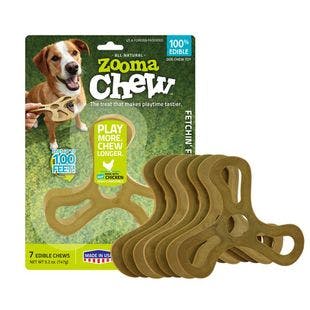 ZOOMACHEW Small Fetchin' Flyers Dog Treats, 7 count - Chewy