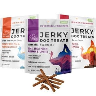 WILD NATURE Variety Pack Jerky Dog Treats, 8-oz bag, case of 3 - Chewy