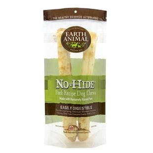EARTH ANIMAL No-Hide Humanely-Raised Pork Large Natural Rawhide Alternative Dog Chews, 2 count - Chewy