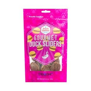 This&that Canine Company Snack Station Duck Sliders Dehydrated Cat & Dog Treats, 5-oz bag - Chewy