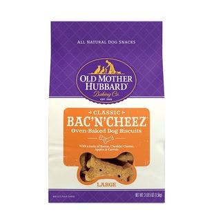 OLD MOTHER HUBBARD Classic Bac'N'Cheez Biscuits Baked Dog Treats, Large, 3.3-lb bag - Chewy