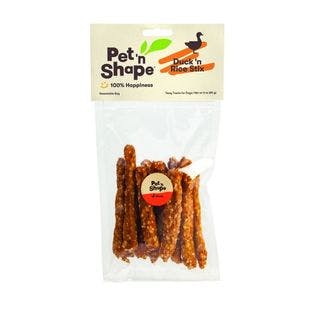 PET 'N SHAPE Duck 'n Rice Stix Dog Treats, 3-oz bag - Chewy