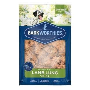 BARKWORTHIES Lamb Lung Dehydrated Dog Treats, 12-oz bag - Chewy