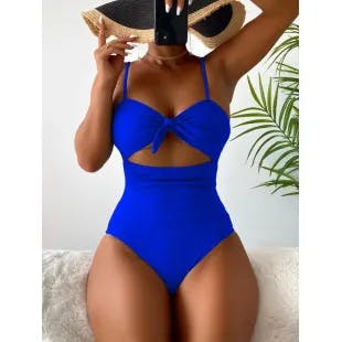 Cut-out Knot One Piece Swimsuit | SHEIN USA