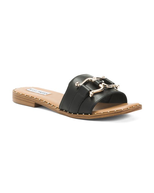 Horsebit Studded Square Toe Flat Sandals | Women's Shoes | Marshalls