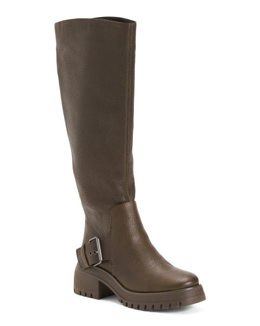 Tumbled Leather Tall Boots | Women's Shoes | Marshalls