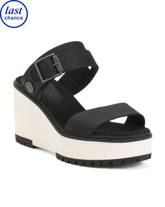 Leather Band Wedged Sandals | Women's Shoes | Marshalls