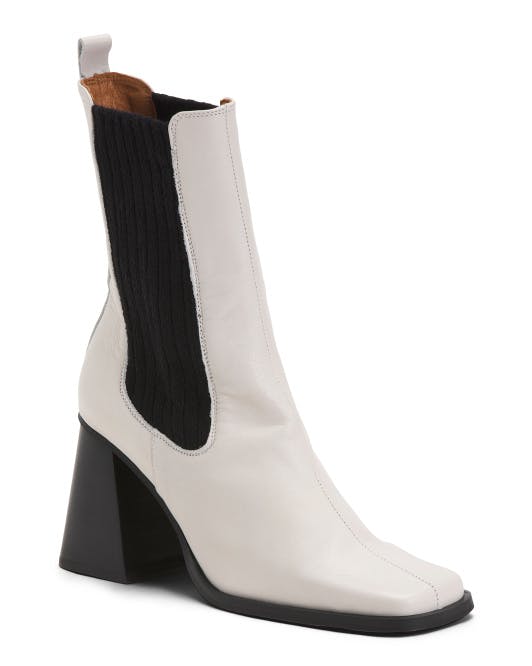 Made In Spain Leather Block Heel Chelsea Boots | Women's Shoes | Marshalls