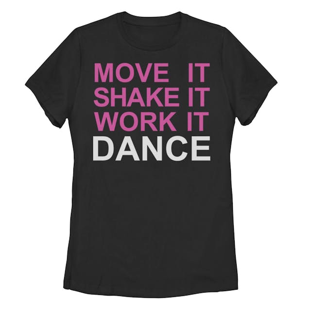Juniors' Move It Shake It Work It Dance Graphic Tee