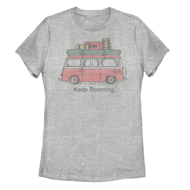 Juniors' "Keep Roaming" Bus Outline Tee