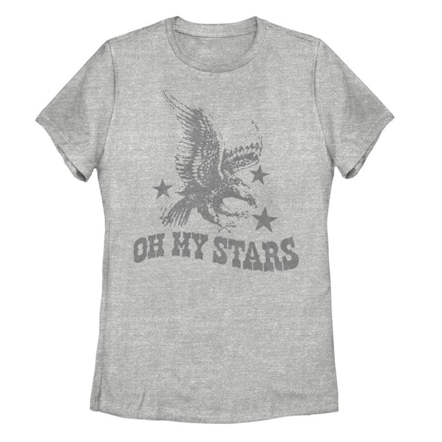 Juniors' "Oh My Stars" Bald Eagle and Stars Graphic Tee
