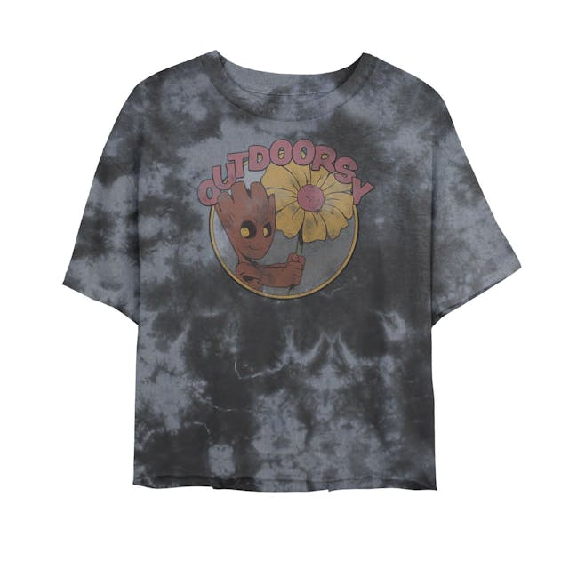 Juniors' Marvel Guardians Of The Galaxy Groot Outdoorsy Tee