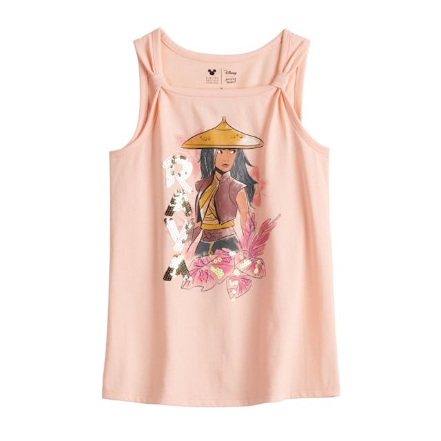 Girls 4-12 Disney Raya & the Last Dragon Knot Shoulder Embellished Graphic Tank Top by Jumping Beans®