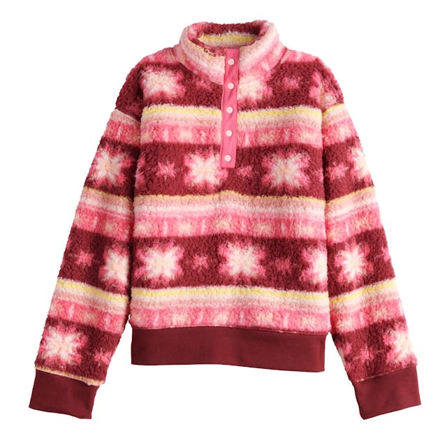 Girls SO® Weekend Quarter Snap Sherpa Pullover in Regular & Plus Sizes