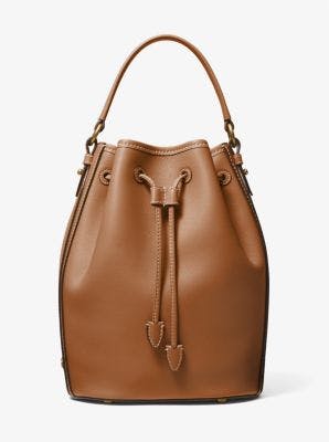 Monogramme Medium Leather Bucket Bag | Michael Kors