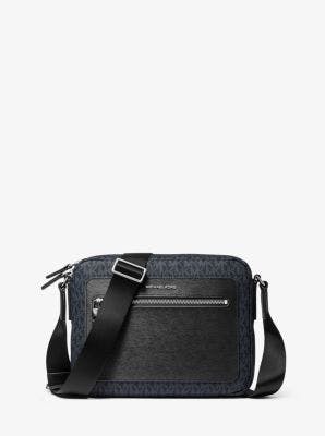 Hudson Logo and Crossgrain Leather Camera Bag  | Michael Kors