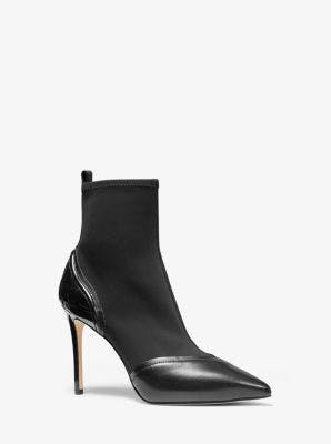 Khloe Scuba And Leather Ankle Boot | Michael Kors
