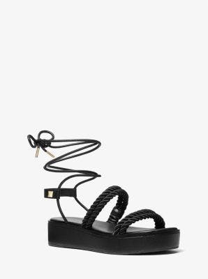 Marina Woven Nylon Lace-up Sandal | Michael Kors