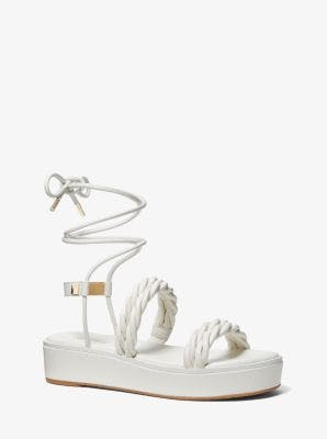 Marina Woven Lace-up Sandal | Michael Kors