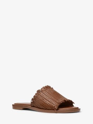 Dee Woven Leather Slide Sandal | Michael Kors