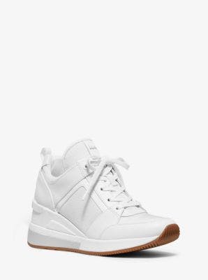 Georgie Leather And Canvas Trainer | Michael Kors