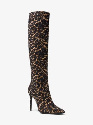 Vesey Floral Lace And Suede Boot | Michael Kors