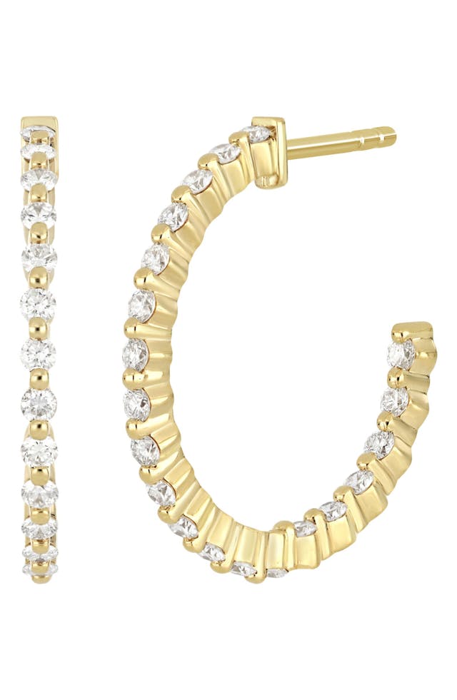 Bony Levy Liora Diamond Inside Out Hoop Earrings | Nordstrom