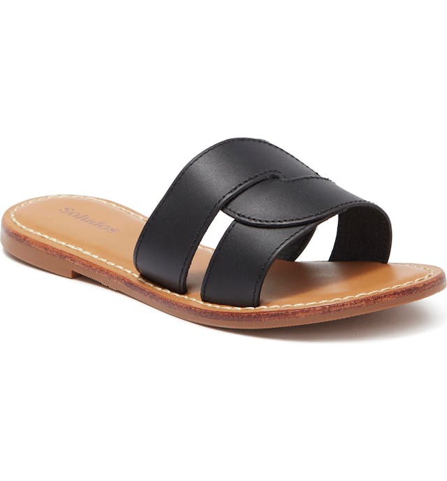 Soludos Shea Interlocking Leather Slide Sandal | Nordstromrack