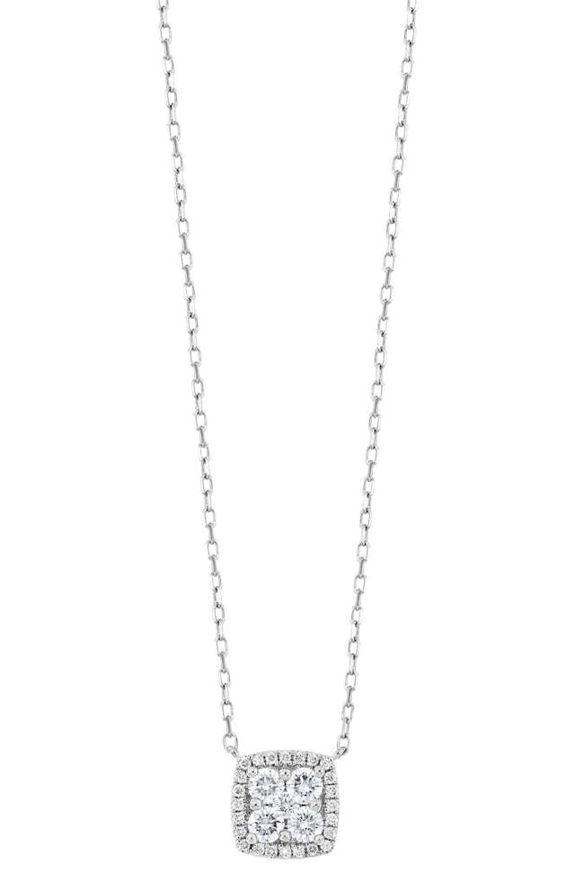 Bony Levy Mika Square Pavé Diamond Pendant Necklace | Nordstrom