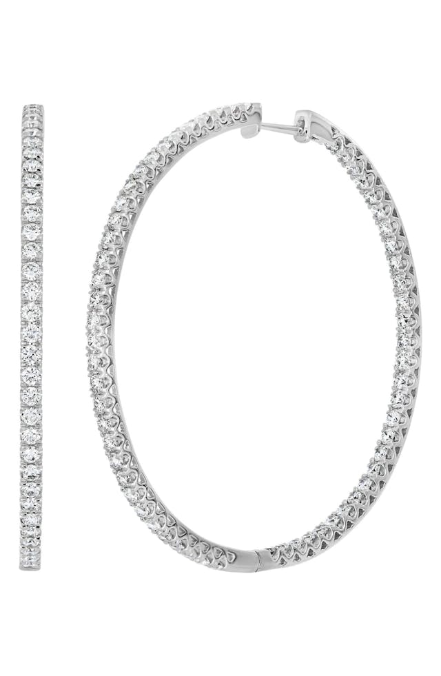 Bony Levy Diamond Inside Out Hoop Earrings | Nordstrom